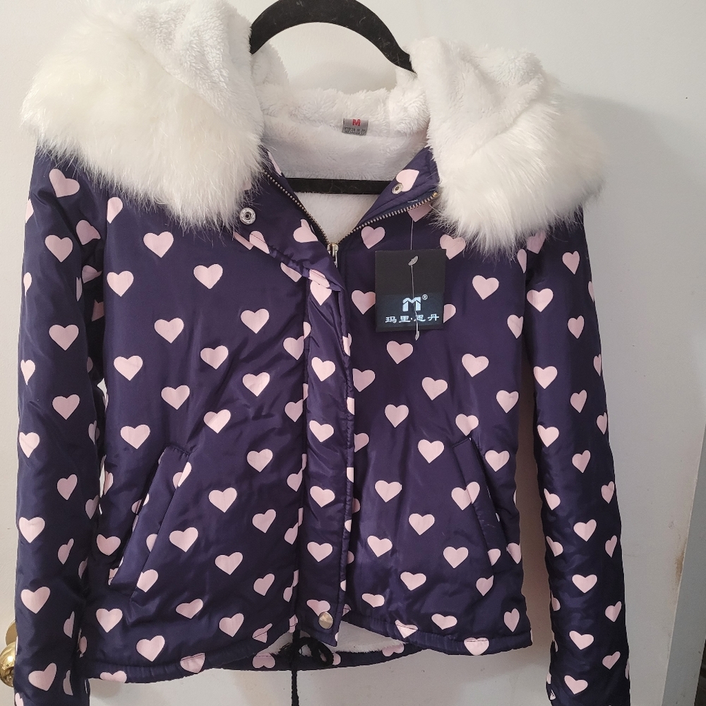 Beautiful Coat with plush hood